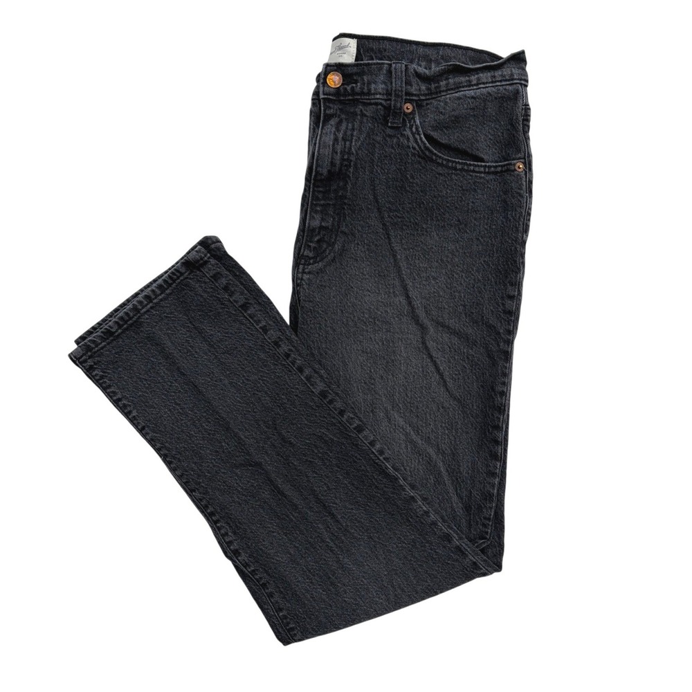 Universal Thread High Rise 90s Straight Leg Jeans Washed Black Size 12R 33x30